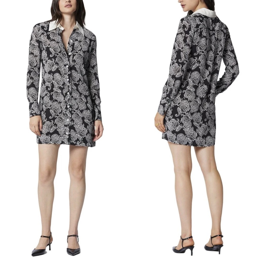 Equipment Femme 100% Silk Paisley Shirt Dress Medium